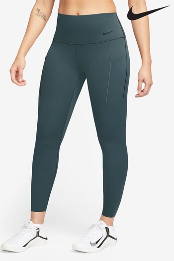 Nike Dark Green Premium Universa MediumSupport HighWaisted 7/8 Leggings with Pockets (804846) | £41