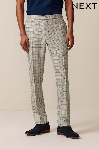 Neutral Slim Fit Check Smart Trousers (804869) | £30
