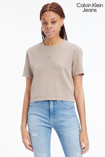 Calvin groot Klein Jeans Grey Waffle T-Shirt (804877) | £45