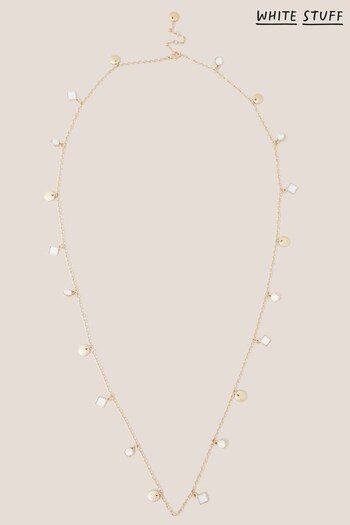 White Stuff Gold Tone Station Gem Necklace (804969) | £23