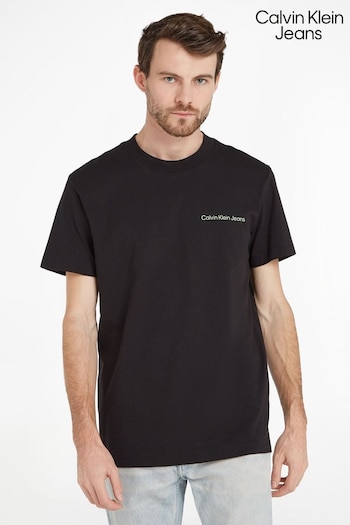 Calvin Klein Jeans Logo Tape Black T-Shirt (804992) | £45