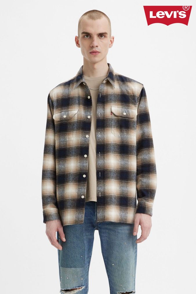 Levi's mens denim outlet shirts long sleeve