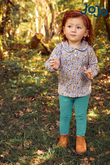 JoJo Maman Bébé paris Orchard Ditsy Floral Peter Pan Top (805730) | £14