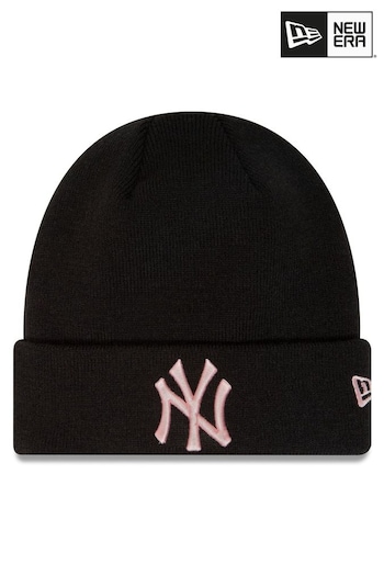 New Era® New York Yankees Essential Cuff Knit Black Beanie Hat (805777) | £26