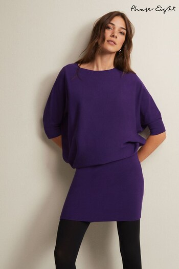 Phase Eight Purple Becca Batwing Mini Dress (806151) | £99