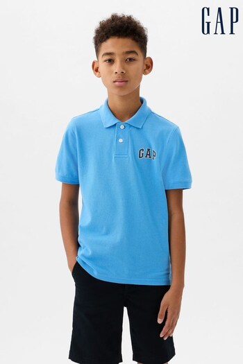 Gap Blue Logo Short Sleeve Logo Polo Shirt (4-13yrs) (806398) | £12