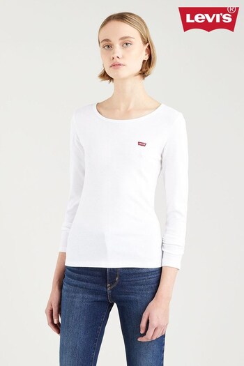 Levi's® Cream Long Sleeve T-Shirts 2 Pack (806437) | £45