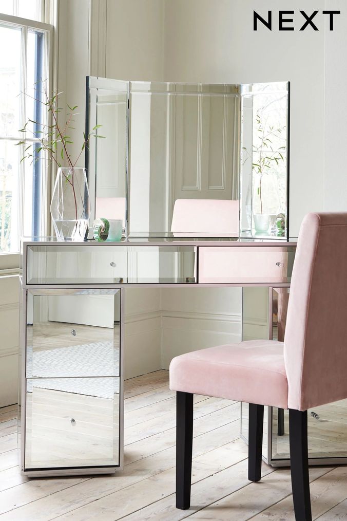 Mirrored dressing table next sale