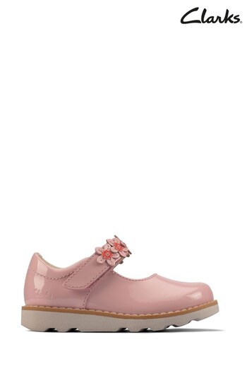 Clarks Light Pink Multi Fit Lea Crown Petal Extra Wide Fit Shoes (806497) | £40