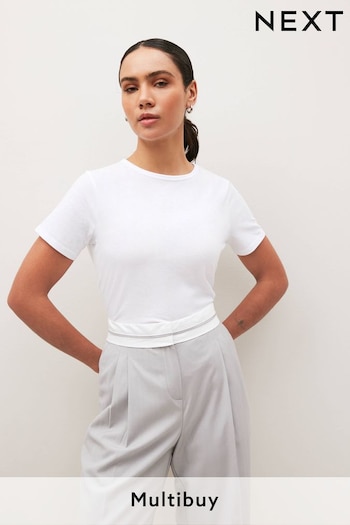 White The Everyday Crew Neck Cotton Rich Short Sleeve T-Shirt (806530) | £5