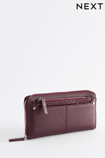 Wine Red Large Purse With Pull-Out Zip Coin Purse (806532) | £18