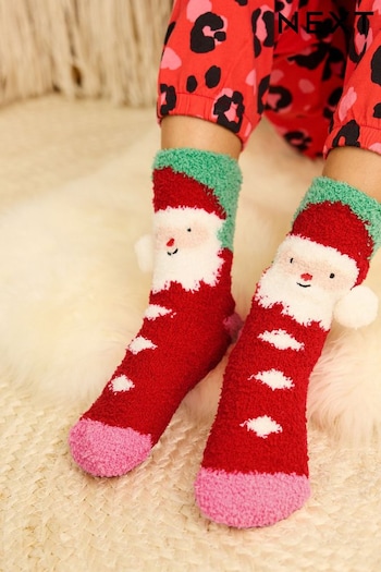 Red Santa Cosy Slippers Socks (807582) | £5.50 - £6.50