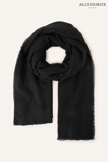 Accessorize Grace Supersoft Blanket Black Scarf (807814) | £22
