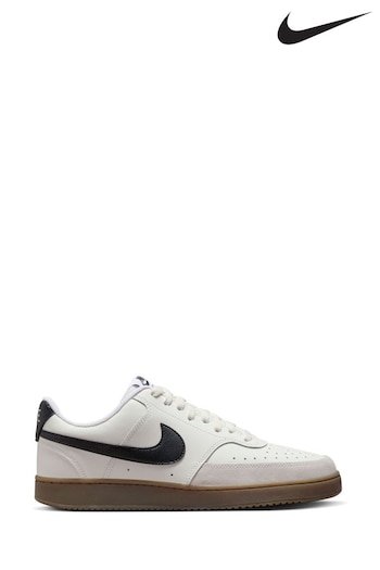 Nike Brown/White Court Vision Low Trainers (808021) | £73