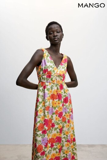 Mango Cream Midi Printed Dress (808038) | £56