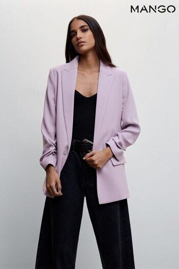 Mango Purple Flowy Suit Blazer (808101) | £60