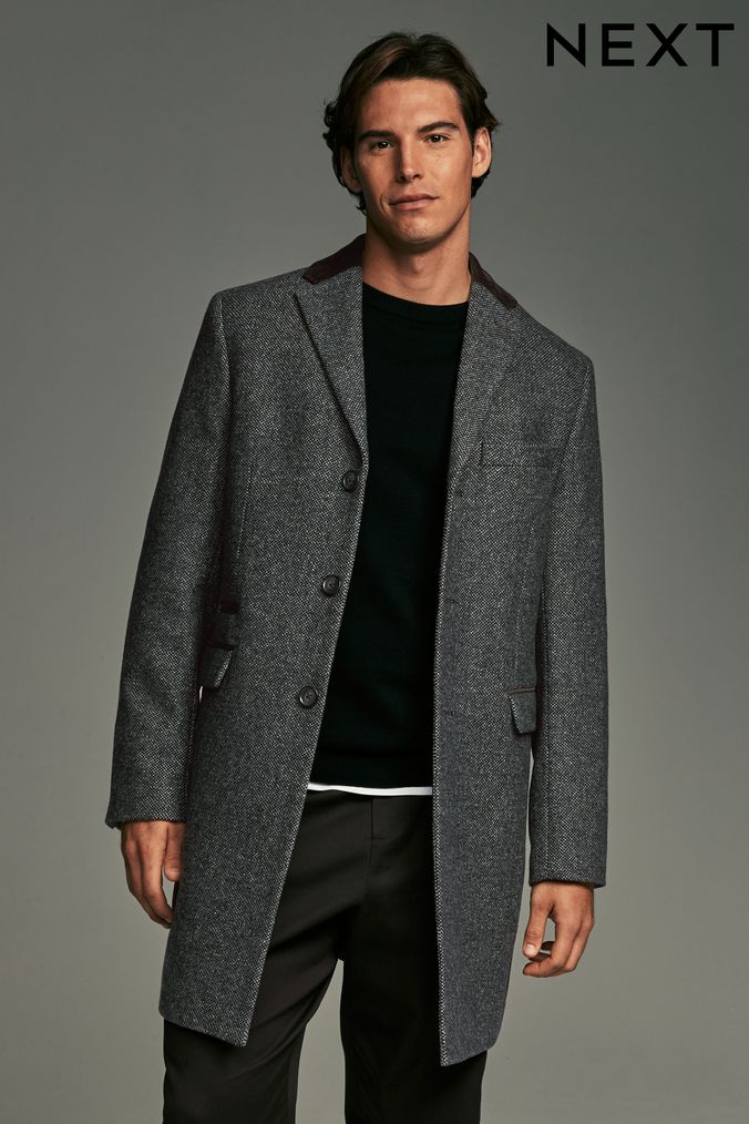 Mens Overcoats Mens Wool Overcoats Next Official Site