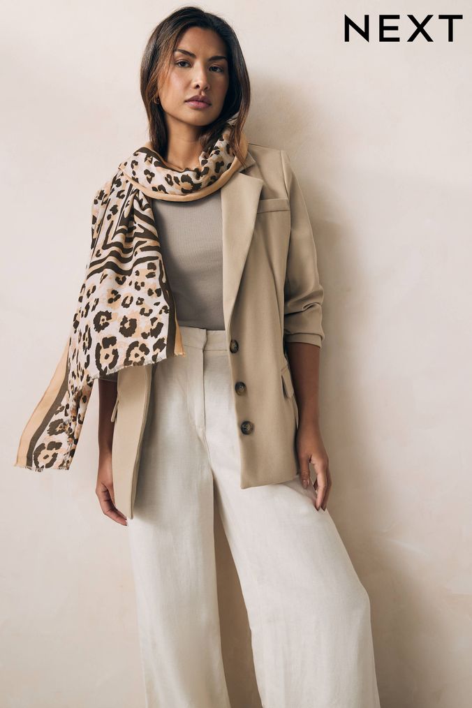 Next animal print scarf sales