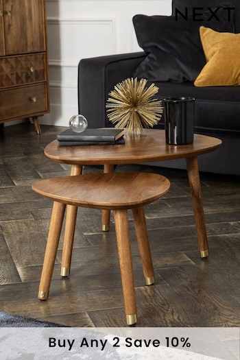 Dark Lloyd Mango Wood Nesting Coffee Table (808600) | £250