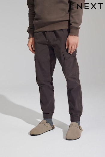 Chocolate Brown Regular Tapered Stretch Utility Cargo Trousers (808639) | £35