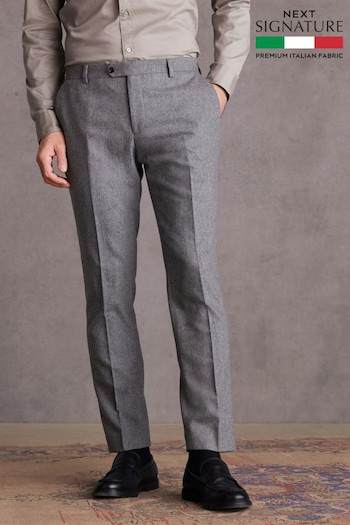 Grey Slim Signature Italian Fabric Suit Trousers (808758) | £110