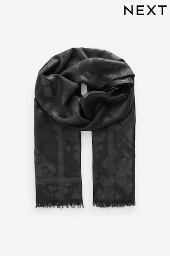 Sparkle Black Burnout Lightweight Scarf (808773) | £16