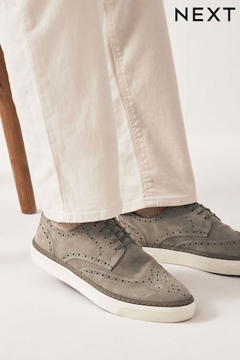 Stone Leather Brogue Cupsole Shoes (809091) | £50