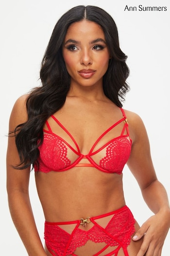 Ann Summers Red Lovers Lace Non Padded Plunge Bra (809885) | £20