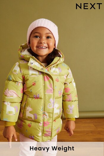 Yellow Printed Character Shower Resistant Padded Coat (3mths-7yrs) (809934) | £26 - £30