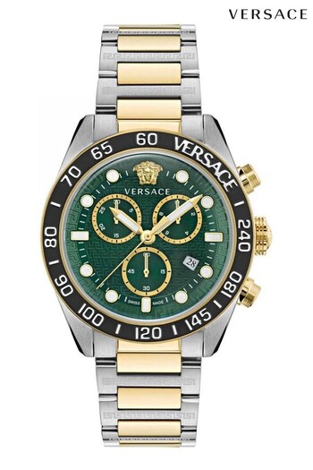 Versace Gents Gold Tone Greca Dome - Chrono Watch (809968) | £1,180