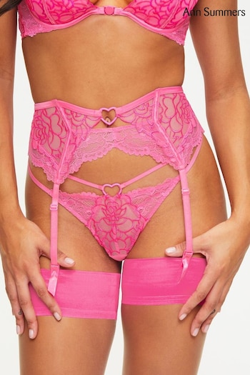 Ann Summers Pink New Romance Waspie Suspender Belt (810141) | £26