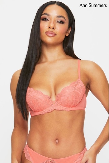 Ann Summers Orange Sexy Lace Planet Padded Plunge Bra (810259) | £15