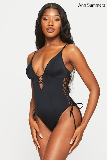 Ann Summers Black Miami Dreams Non Padded Soft Swimsuit (810302) | £38
