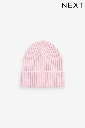 Light Pink Rib Beanie Hat (1-16yrs) (810395) | £4 - £8