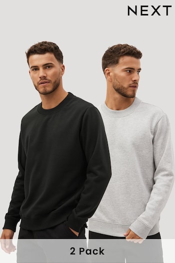 Black Crew Sweatshirts 2 Pack (810769) | £48