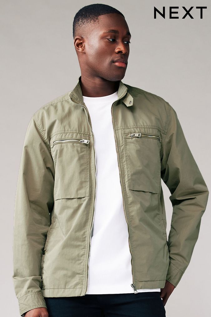 Buy Men s Green Utility Coatsandjackets Online Next UK