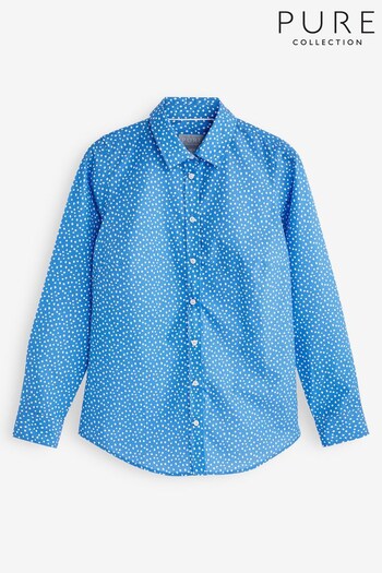 Pure Collection Blue Cotton Shirt (811255) | £80