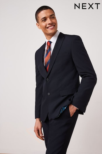Navy Blue Slim Two Button Suit Jacket (811264) | £60