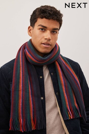 Bright Multi-Colour Stripe Knitted Scarf (811265) | £15
