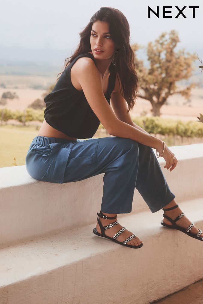 Buy Women s Petite Taper Leg Trousers Online Next UK