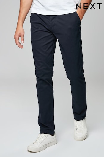 Navy Blue Slim Fit Stretch Chinos Trousers (811338) | £22