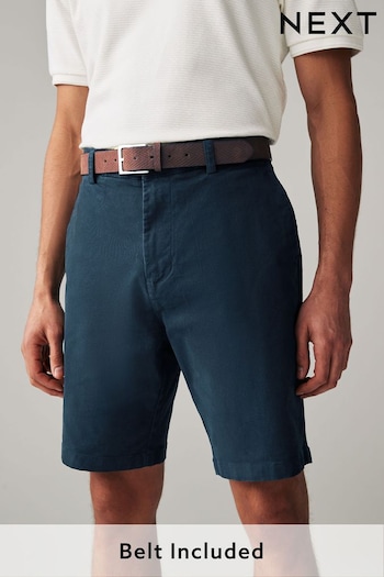 Navy Belted Chino Shorts (811404) | £26