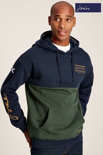 Joules Official Blair Navy Blue Unisex Hooded Sweatshirt (811635) | £64.95