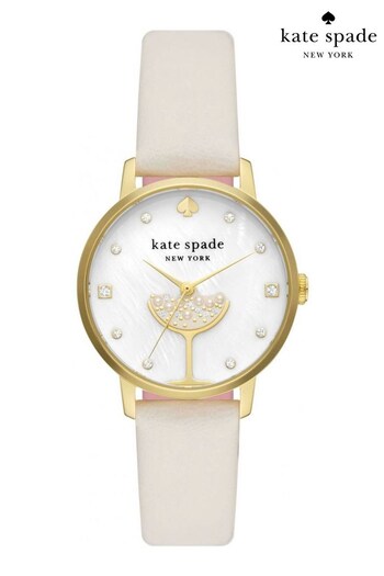 kate spade new york Ladies White Metro Watch (811679) | £209