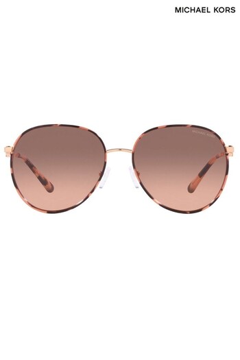 Michael Kors Gold Empire Aviator Sunglasses (811768) | £188