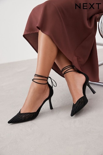 Black Forever Comfort® Point Toe Wrap Heel Shoes (811951) | £44