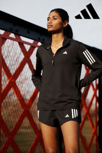 adidas popper Black Own The Run Half-Zip Sweatshirt (811958) | £40
