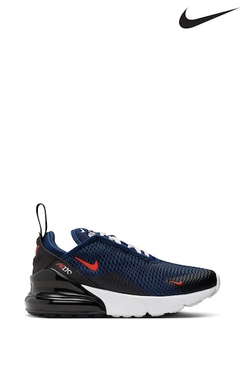 Nike Navy Air Max 270 Junior Trainers (812127) | £75