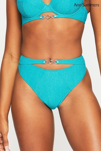 Ann Summers Blue Bali Bliss High-Waisted Bikini Bottoms (812296) | £18