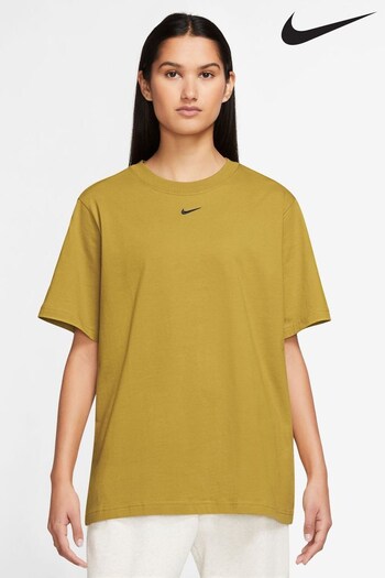 Nike Yellow Oversized Mini Swoosh T-Shirt (812754) | £38